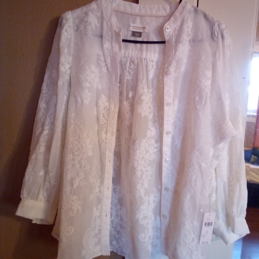 Anthropologie White blouse